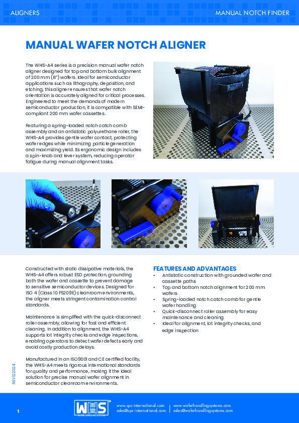 <p>WHS-A4 Manual Notch Aligner datasheet</p>