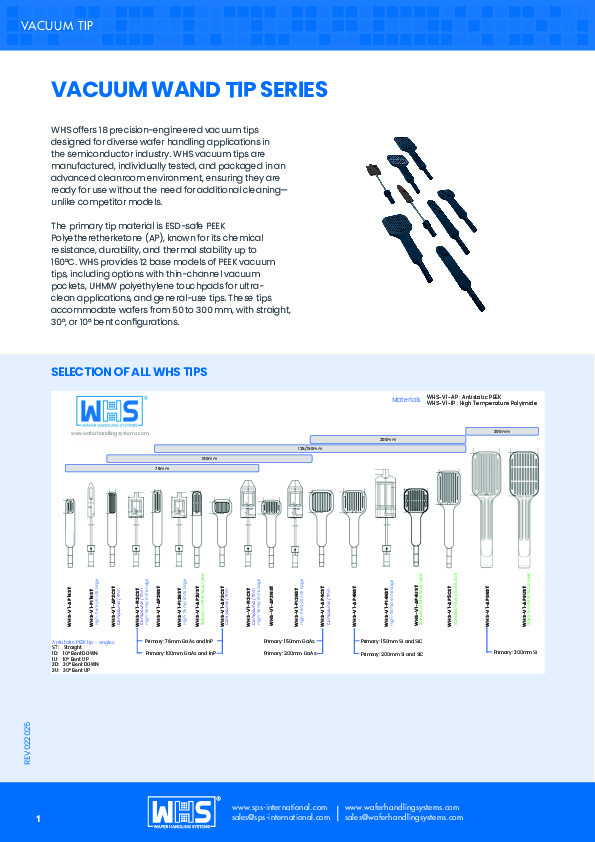 <p>WHS-T1 Vacuum tips datasheet</p>