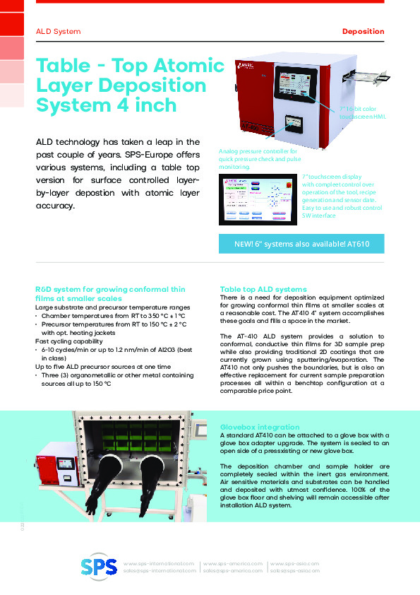 SPS ALD Systems - Datasheet 2022