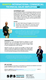 Vacature International commercial technical sales employees SPS-Europe 2018 Vacature International commercial technical sales employees SPS-Europe 2018