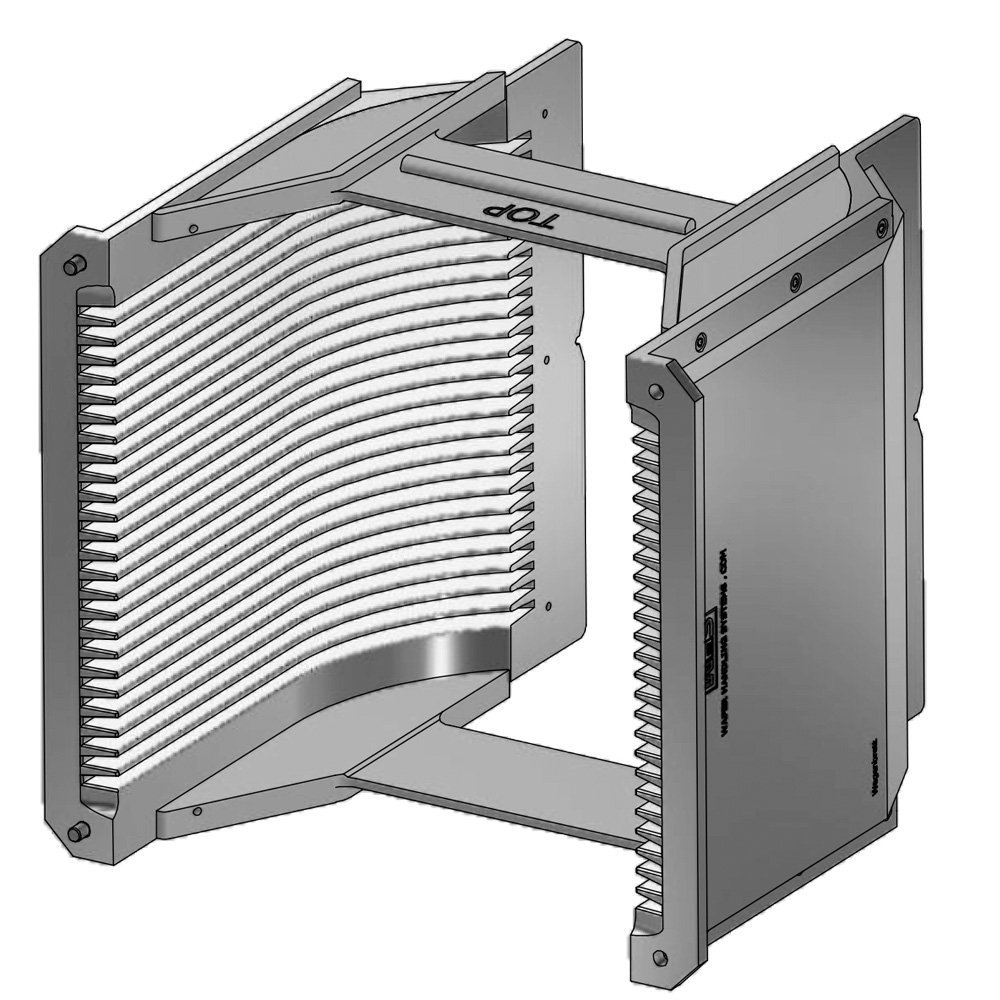 PROCESS ALUMINUM CASSETTE, (AL, HC) 8" - 25 SLOT, SLOT-SHAPE ANGULAR H-BAR (TOP), H-BAR (BOTTOM) PROCESS ALUMINUM CASSETTE, (AL, HC) 8" - 25 SLOT, SLOT-SHAPE ANGULAR H-BAR (TOP), H-BAR (BOTTOM)