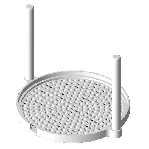 6" Horizontal wafer dipper with 2 handles and 0.125" shelf 6" Horizontal wafer dipper with 2 handles and 0.125" shelf