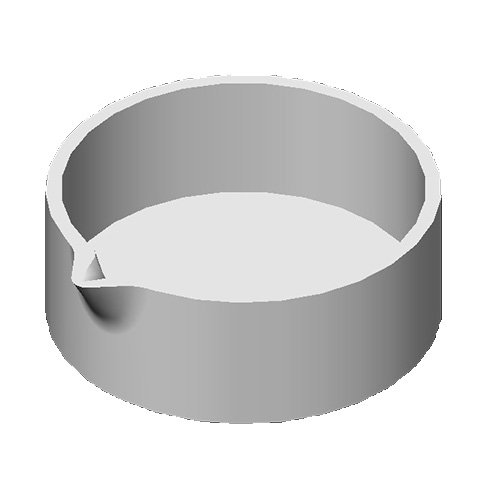 3" Evaporation dish with spout 3" Evaporation dish with spout