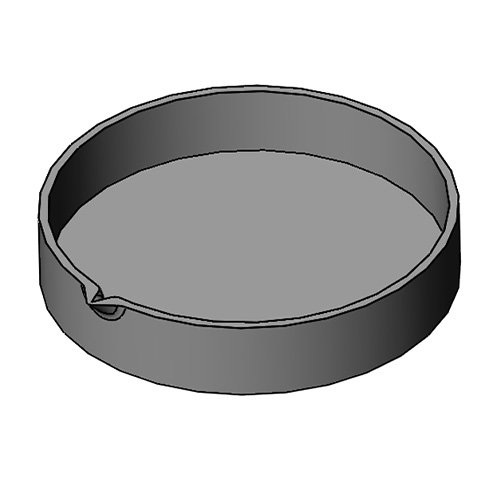 10" Evaporation dish with spout 10" Evaporation dish with spout