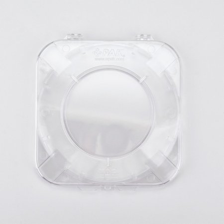 Clamshell style hinged single wafer shippers 8" (200 mm) clear PC Clamshell style hinged single wafer shippers 8" (200 mm) clear PC
