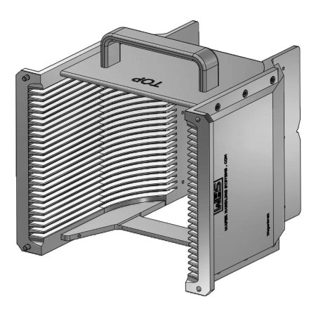 PROCESS ALUMINUM CASSETTE, (AL, HC) 6" - 25 SLOT, SLOT-SHAPE ANGULAR COVER-PLATE (TOP), H-BAR (BOTTOM) WITH HANDLE PROCESS ALUMINUM CASSETTE, (AL, HC) 6" - 25 SLOT, SLOT-SHAPE ANGULAR COVER-PLATE (TOP), H-BAR (BOTTOM) WITH HANDLE