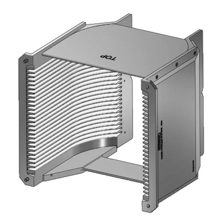 PROCESS ALUMINUM CASSETTE, (AL, HC) 8" - 25 SLOT, SLOT-SHAPE ANGULAR COVER-PLATE (TOP), H-BAR (BOTTOM) PROCESS ALUMINUM CASSETTE, (AL, HC) 8" - 25 SLOT, SLOT-SHAPE ANGULAR COVER-PLATE (TOP), H-BAR (BOTTOM)