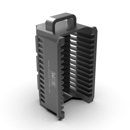 PROCESS ALUMINUM CASSETTE BI-PITCH  13 SLOT FLAT SLOT -/thick wafers 76 mm (3") with Handle PROCESS ALUMINUM CASSETTE BI-PITCH  13 SLOT FLAT SLOT -/thick wafers 76 mm (3") with Handle
