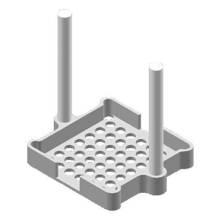 3" Square wafer dipper - two handles 3" Square wafer dipper - two handles