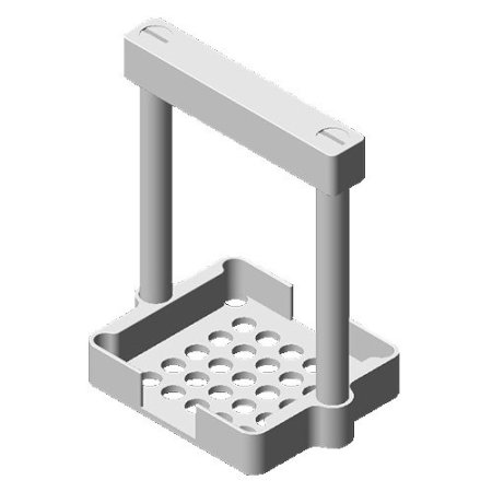 3" Square wafer dipper - two openings 3" Square wafer dipper - two openings